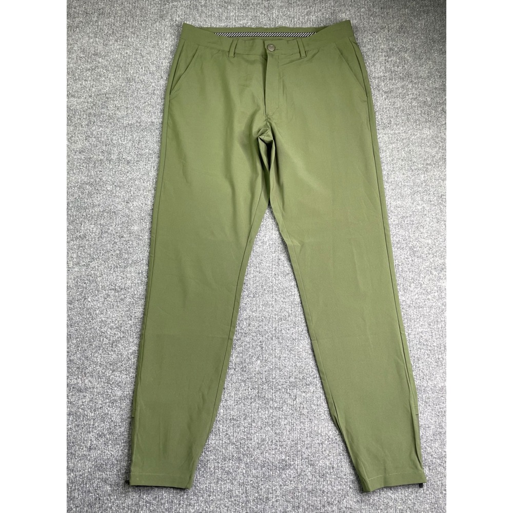 Primo Golf Joggers Mens 34 Tall Green Tapered Ankle Zip Performance Pants